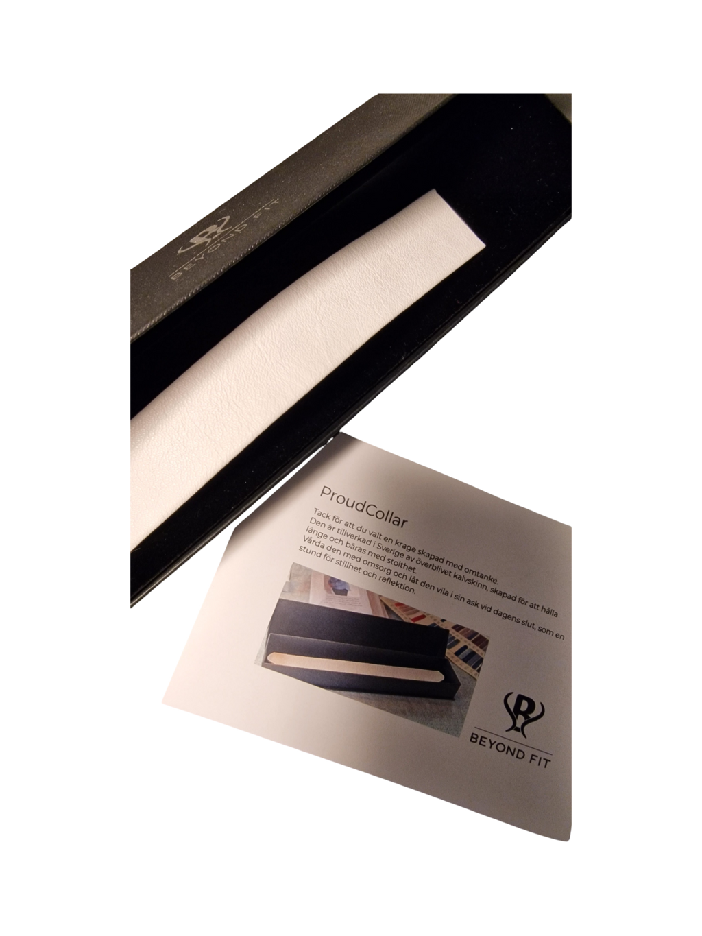 Instickskrage vit skinn svensk tillverkning