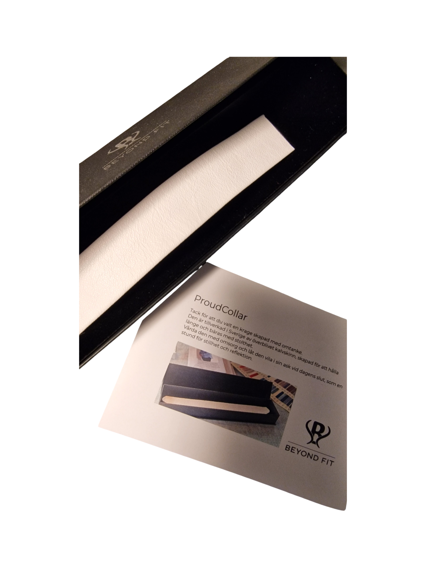 Instickskrage i skinn