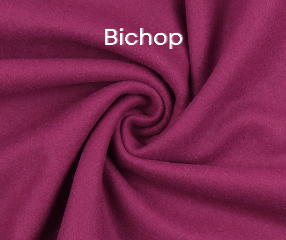 Ull poncho fucsia biskop