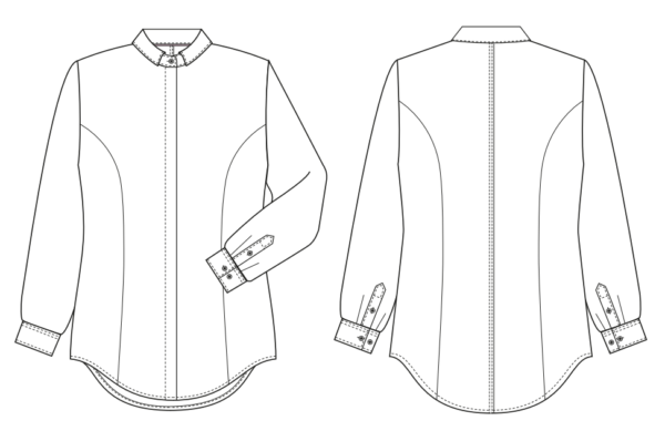 prästskjortor för kvinnor med passform för hela kroppen
